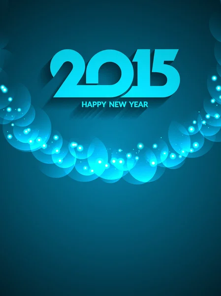 Elegante kaart ontwerp voor gelukkig nieuw jaar 2015. — Stockvector
