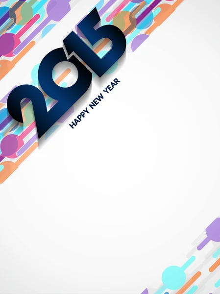 Diseño de fondo colorido para feliz año nuevo 2015 . — Archivo Imágenes Vectoriales