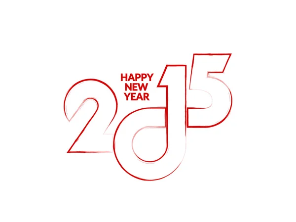 Kleurrijke achtergrondontwerp voor gelukkig nieuw jaar 2015. — Stockvector