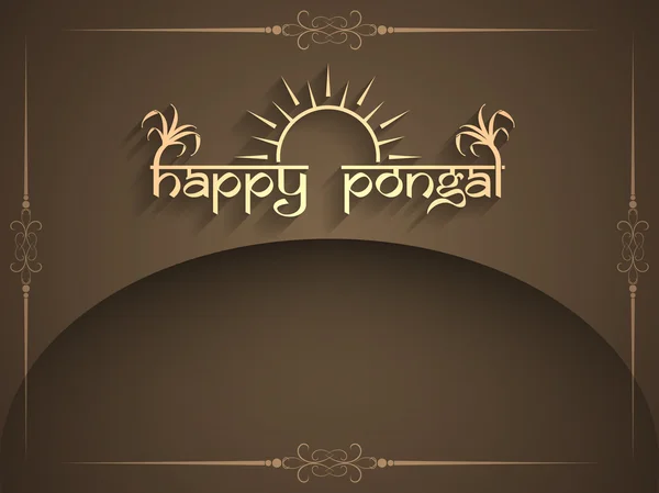 Design de fond élégant de Happy Pongal . — Image vectorielle