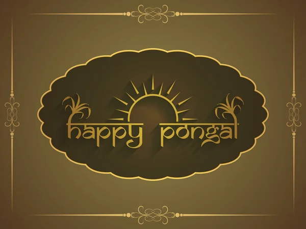 Design de fond élégant de Happy Pongal . — Image vectorielle