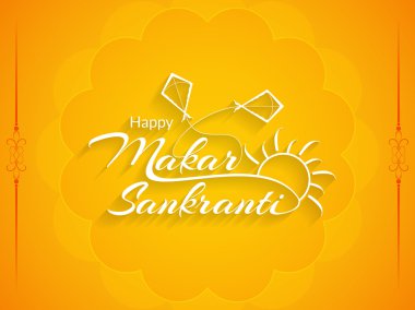 Makar Sankranti zarif arka plan tasarımı.