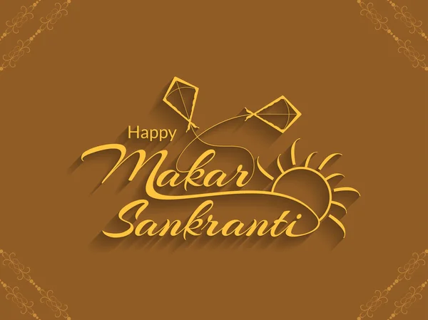 Elegant bakgrundsdesign av Makar Sankranti. — Stock vektor