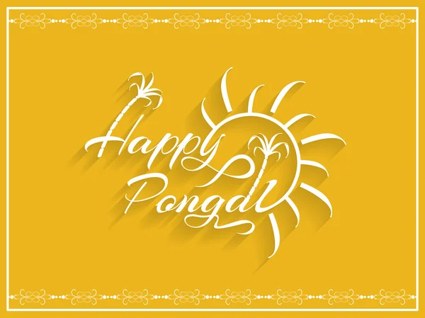 Красивый дизайн фона Happy Pongal . — стоковый вектор