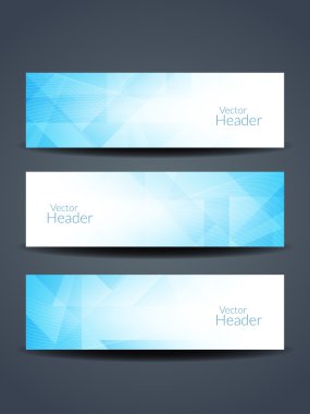 Soyut güzel web başlık tasarım kümesi.