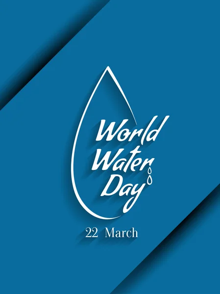 Modern elegant  card design for world water day. — Stock Vector