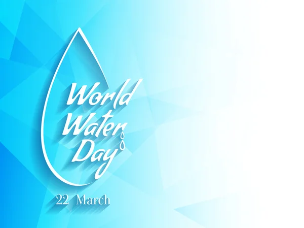 Moderne elegante kaart ontwerp voor wereld water dag. — Stockvector