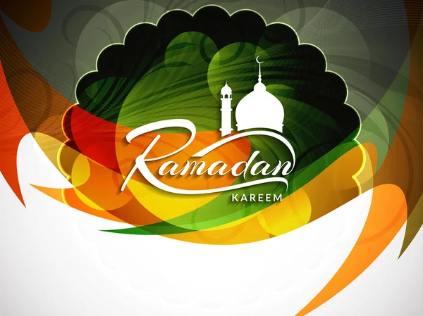 Náboženské Ramadán Kareem podtisku. — Stockový vektor