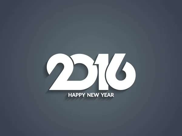 Hermoso diseño de texto de feliz año nuevo 2016 — Vector de stock