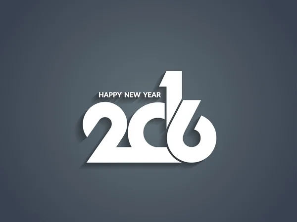 Belo design de texto de feliz ano novo 2016 — Vetor de Stock