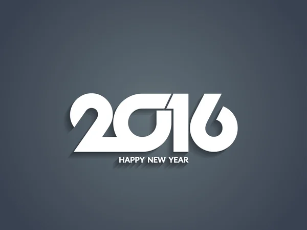 Hermoso diseño de texto de feliz año nuevo 2016 — Vector de stock