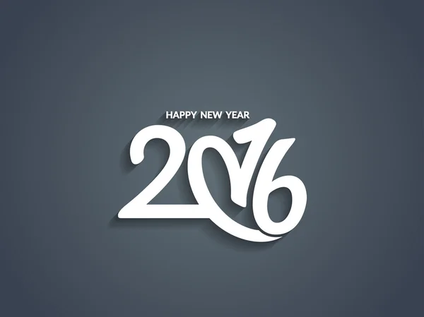 Hermoso diseño de texto de feliz año nuevo 2016 — Vector de stock