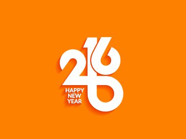Mutlu yeni yıl 2016 tasarımını güzel metin