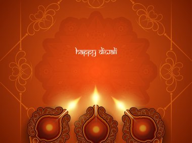Geleneksel Hint Festivali Diwali zarif kartı tasarımı