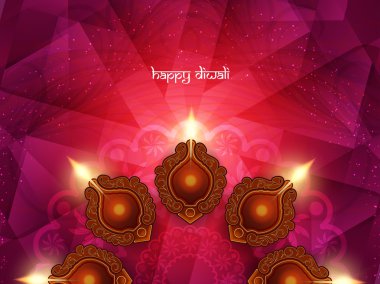 Geleneksel Hint Festivali Diwali zarif kartı tasarımı