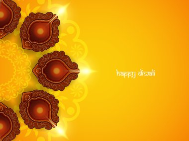 Geleneksel Hint Festivali Diwali zarif kartı tasarımı