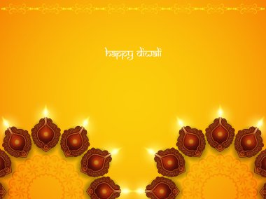 Geleneksel Hint Festivali Diwali zarif kartı tasarımı
