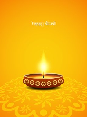 Geleneksel Hint Festivali Diwali zarif kartı tasarımı