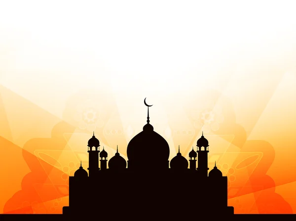 Hermoso fondo islámico con mezquita — Vector de stock