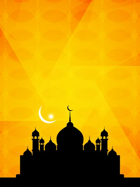 Beautiful Islamic background with mosque — Stock Vector