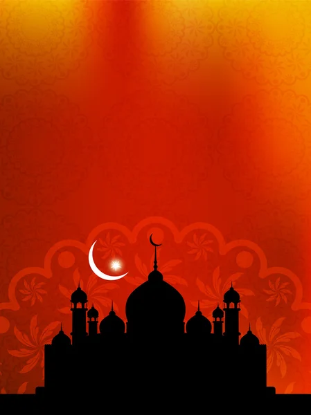 Beautiful Islamic background with mosque — Stock Vector