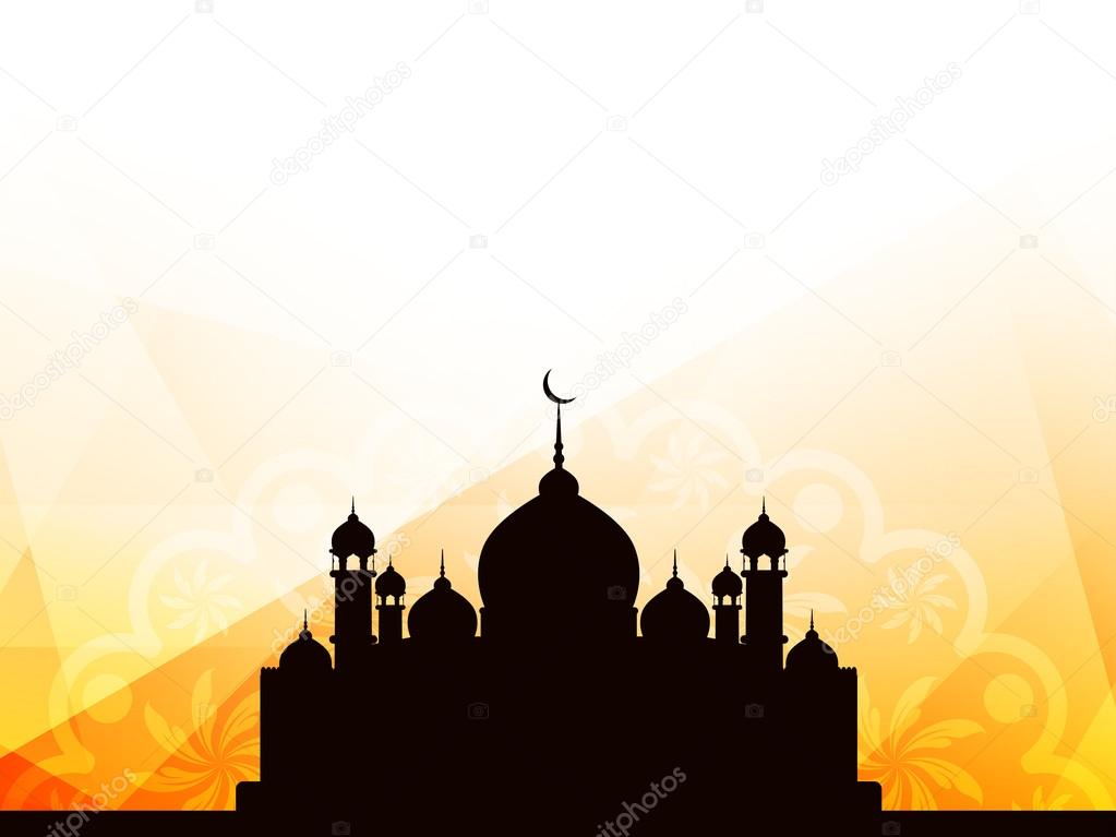 Beautiful Islamic background with mosque