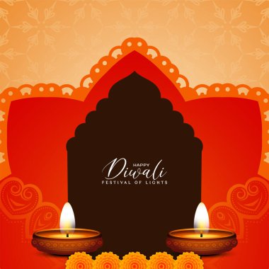 Beautiful Happy Diwali Indian religious festival celebration background vector