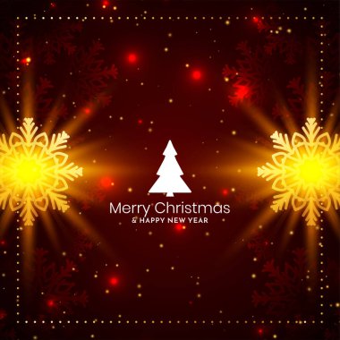 Parlayan kırmızı renk Mutlu Noeller festivali arka plan tasarım vektörü