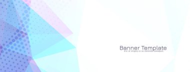 Renkli geometrik çokgen iş flaması tasarım vektörü