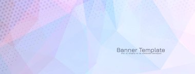 Renkli geometrik çokgen iş flaması tasarım vektörü