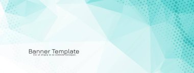 Yumuşak yeşil renk geometrik çokgen iş flaması taşıyıcısı