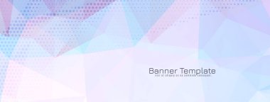 Renkli geometrik çokgen iş flaması tasarım vektörü