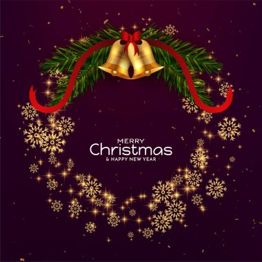 Mutlu Noel festivali dekoratif tebrik kartı vektörü