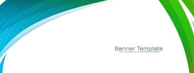 Modern dinamik dalga tarzı bayrak tasarım vektörü