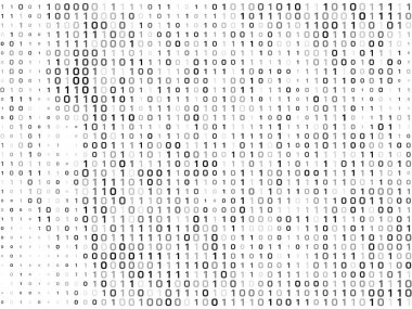 Programlama veya kodlama vektörü için soyut ikili kod dgital arkaplanı