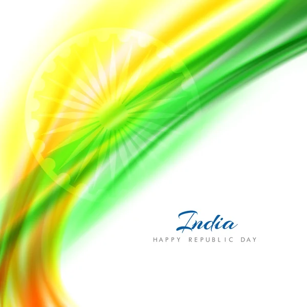 Patrón de onda brillante diseño de la bandera india . — Archivo Imágenes Vectoriales