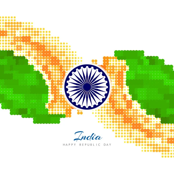 Projekt Rastrowanie wzór trójkolorową flagą Indian — Wektor stockowy