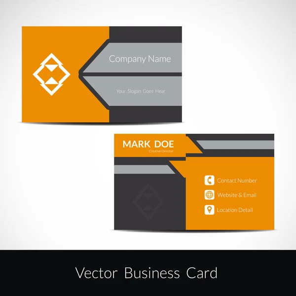 Presentation of visiting card design — Stock Vector