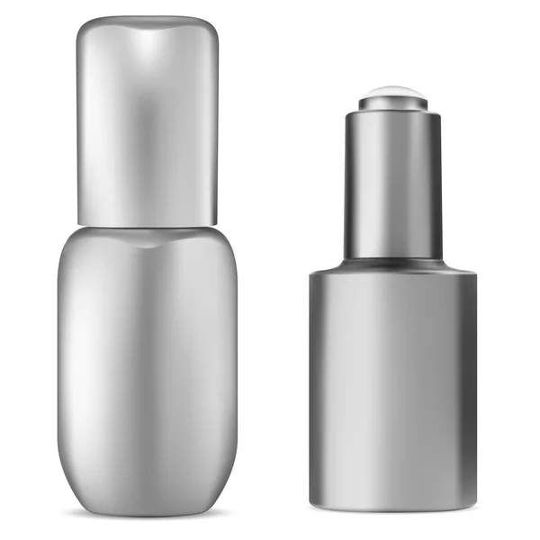 Serumflasche Leer Kosmetische Tropfflasche Attrappe Isolierte Verpackung Mit Augentropfen Für — Stockvektor