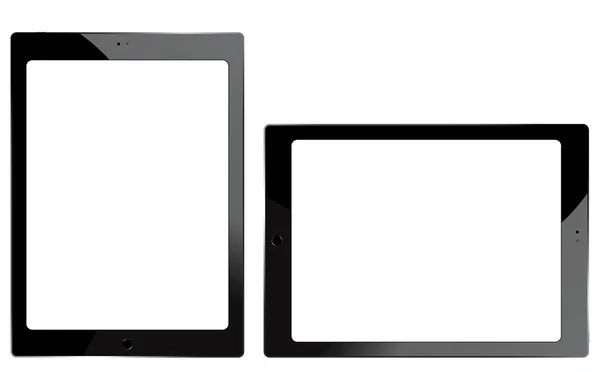 Tablet Mockup Plantilla Tecnología Móvil Blanco Diseño Pantalla Dispositivo Digital — Vector de stock