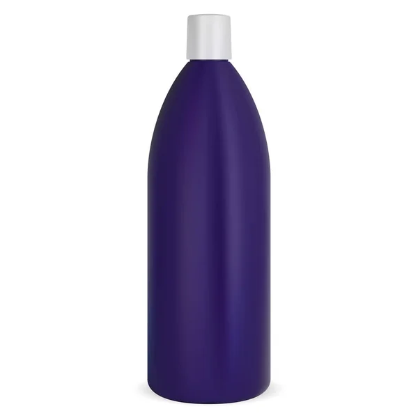 Shampoo Bottle Plastic Blank Cosmetic Tube Isolated White Background Shower — Stock Vector