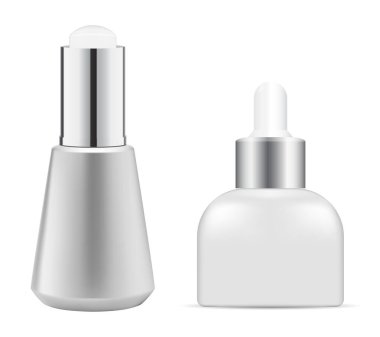 Düşürme şişesi. Gerekli yağ, serum kozmetik şişesi. Göz damlası boş. Kozmetik esansı gümüş kap, güzellik tedavi şişesi. Deri temeli çözeltisi, pipet kapaklı paket