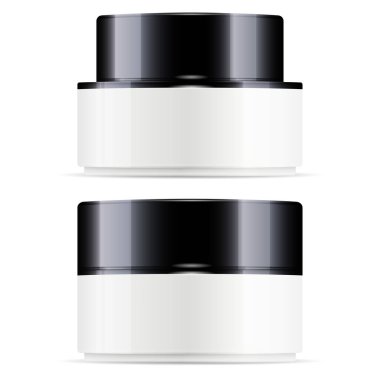 Kozmetik krem parlatıcısı. Vücut kremi şişesi. Birinci sınıf yuvarlak teneke kutu, yüz pudrası. Yuvarlak krema kabı, parlak cam, markalaşma kozmetikleri, balmumu, jel, kadın nemlendirici maskesi.