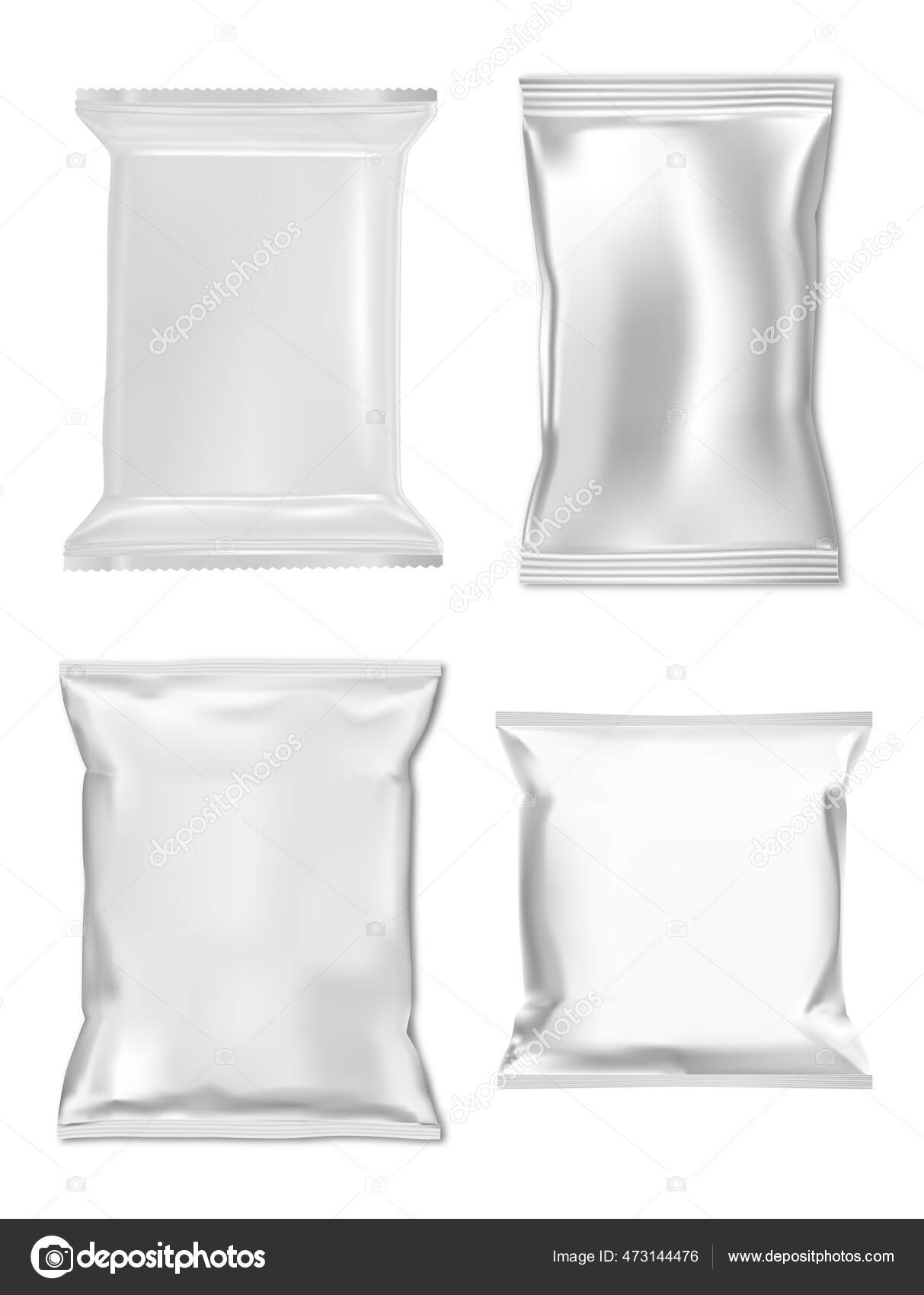 Download Snack Bag Mockup Foil Sachet Zipper Pouch Sample Cosmetic Pilow Stock Vector Image By C Sergiibaibak 473144476