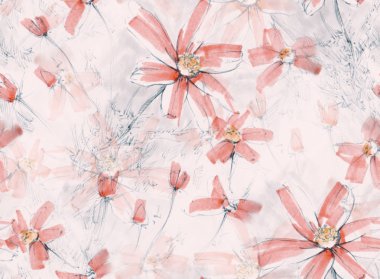 kır çiçekleri seamless modeli