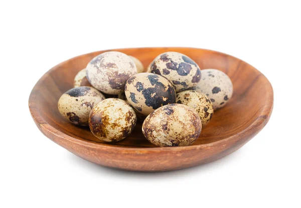 Quail eggs on plate isolated — Stock Photo, Image