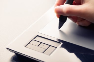 grafik tablet ve el