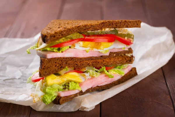Zdravé sendvič na pozadí — Stock fotografie