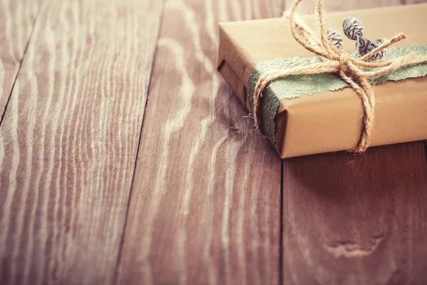 Fundo de Natal com caixa de presente — Fotografia de Stock