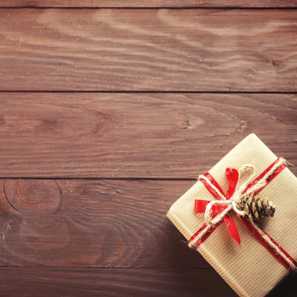 Vánoční pozadí s dárkový box — Stock fotografie